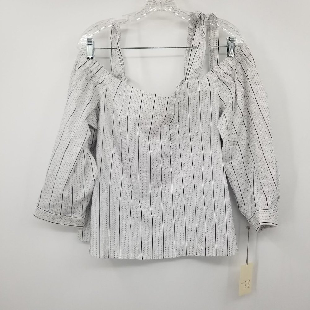 NWT A New Day Off The Shoulder‎ Tie Strap Blouse Shirt Size XL